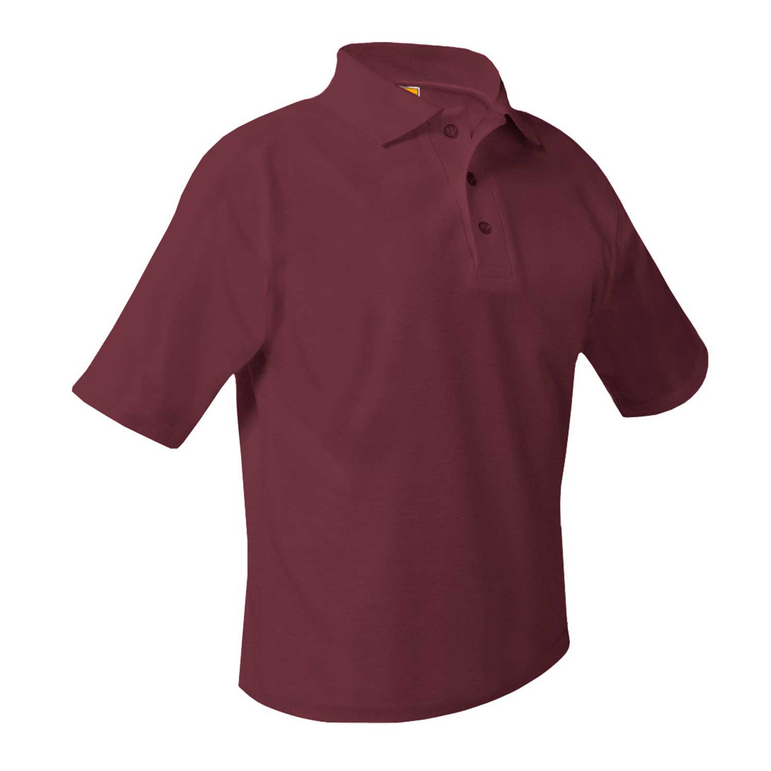 St Francis Adult Wine Short Sleeve open Bottom Golf Shirt - Image 1